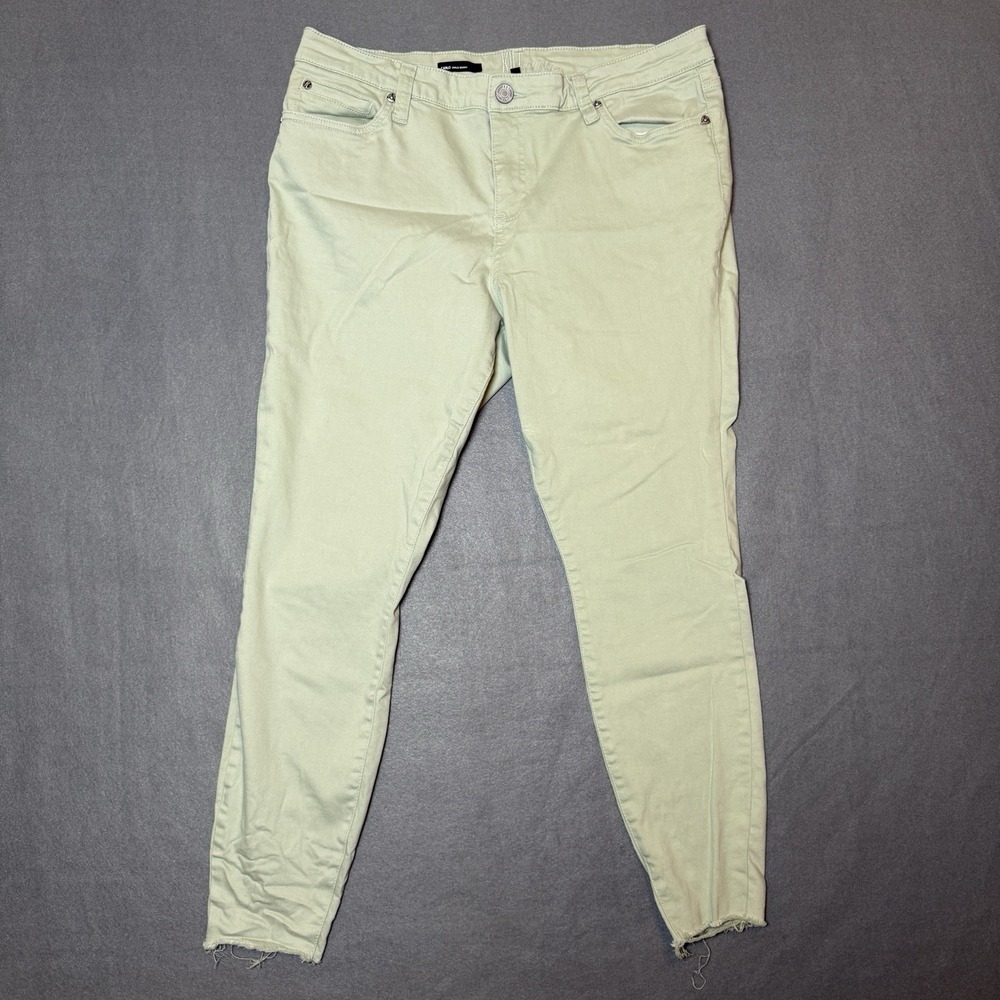 Kut from the Kloth Carlo Ankle Skinny Light Green Denim Pants Women's Size 16